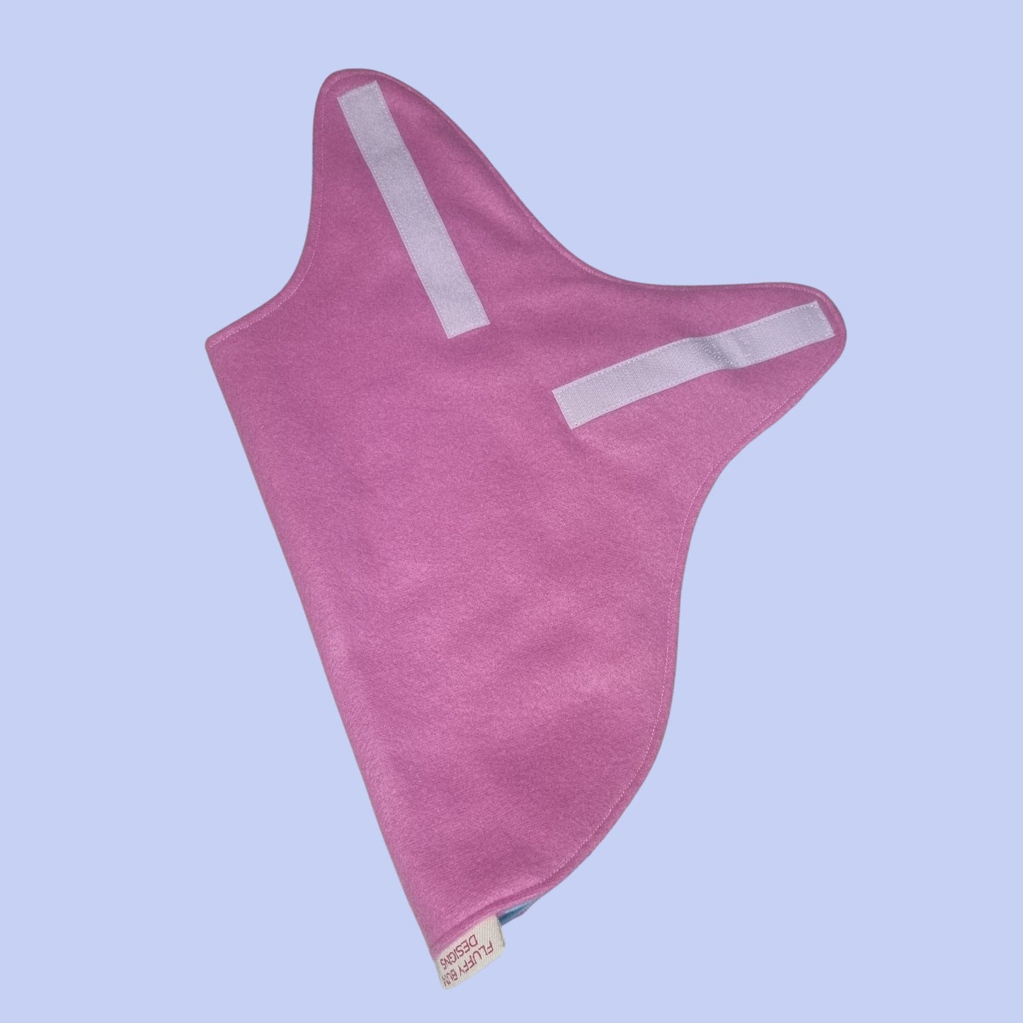 Beach Theme Dog Coat Pink Fleece Side
