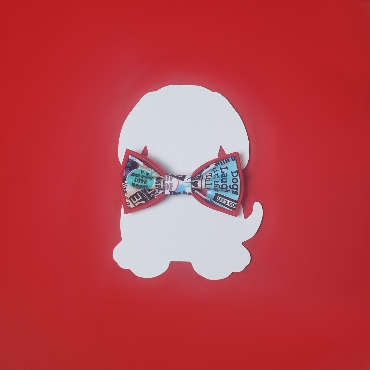 Dog Lover Red Bowtie Large