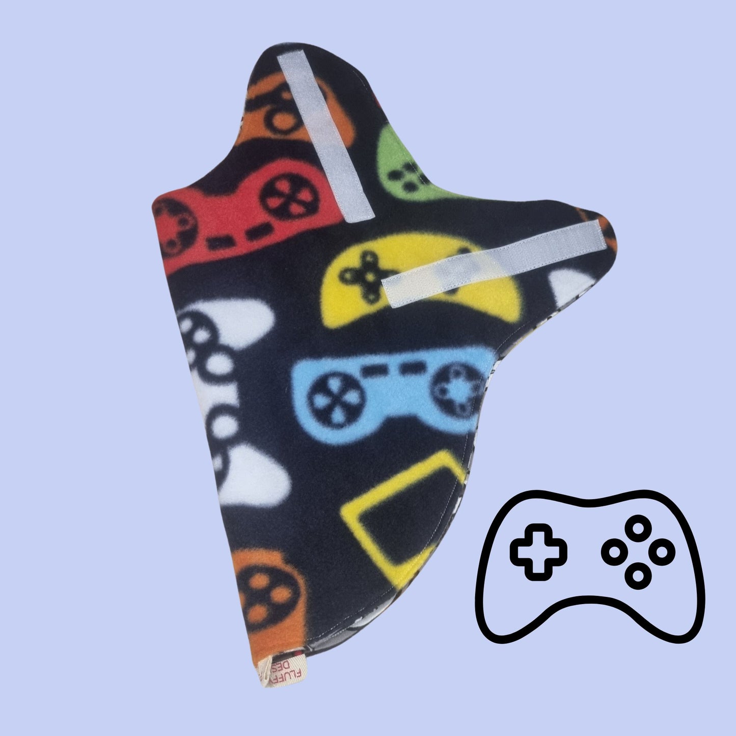 Gaming Themed Dog Coat Fleece Side