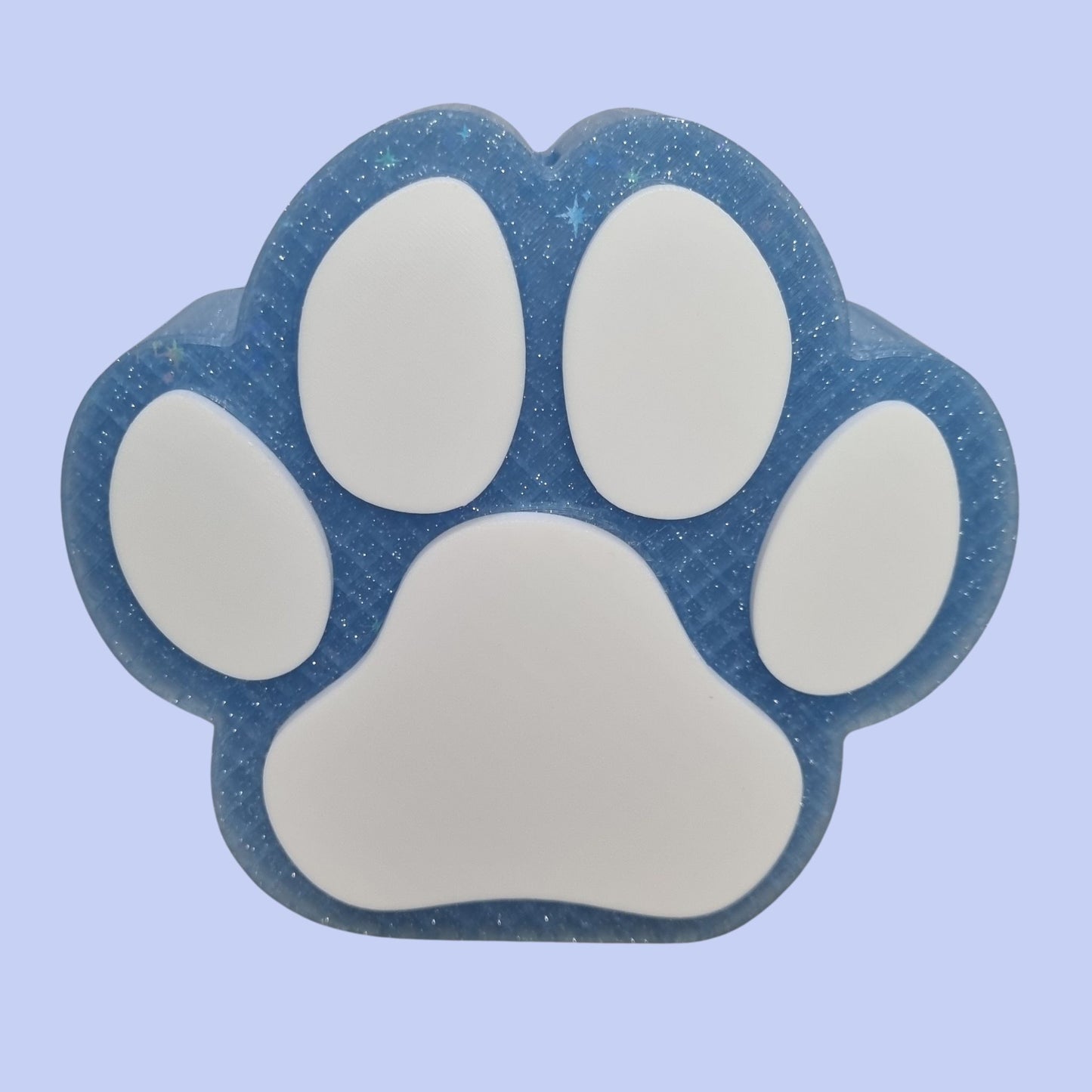 Paw Print Money Box - Glitter Blue