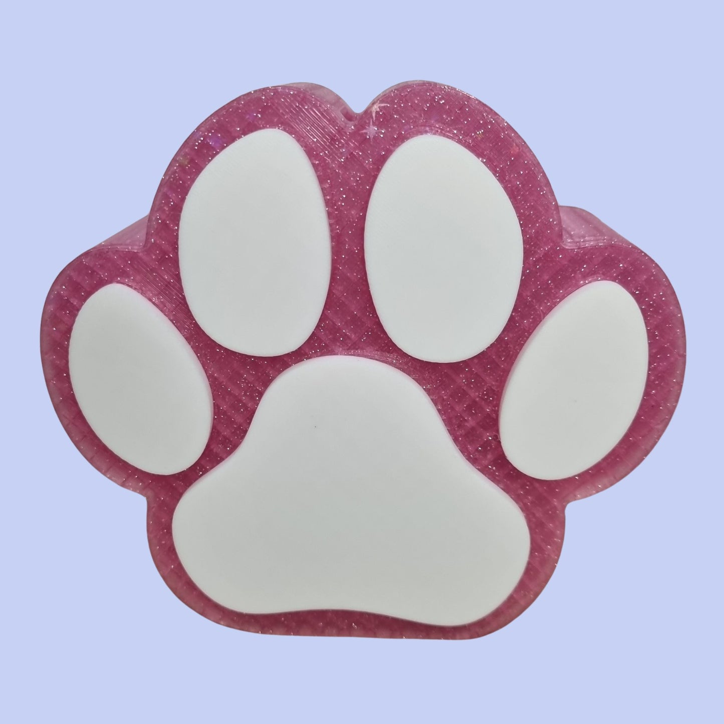 Paw Print Money Box - Glitter Pink