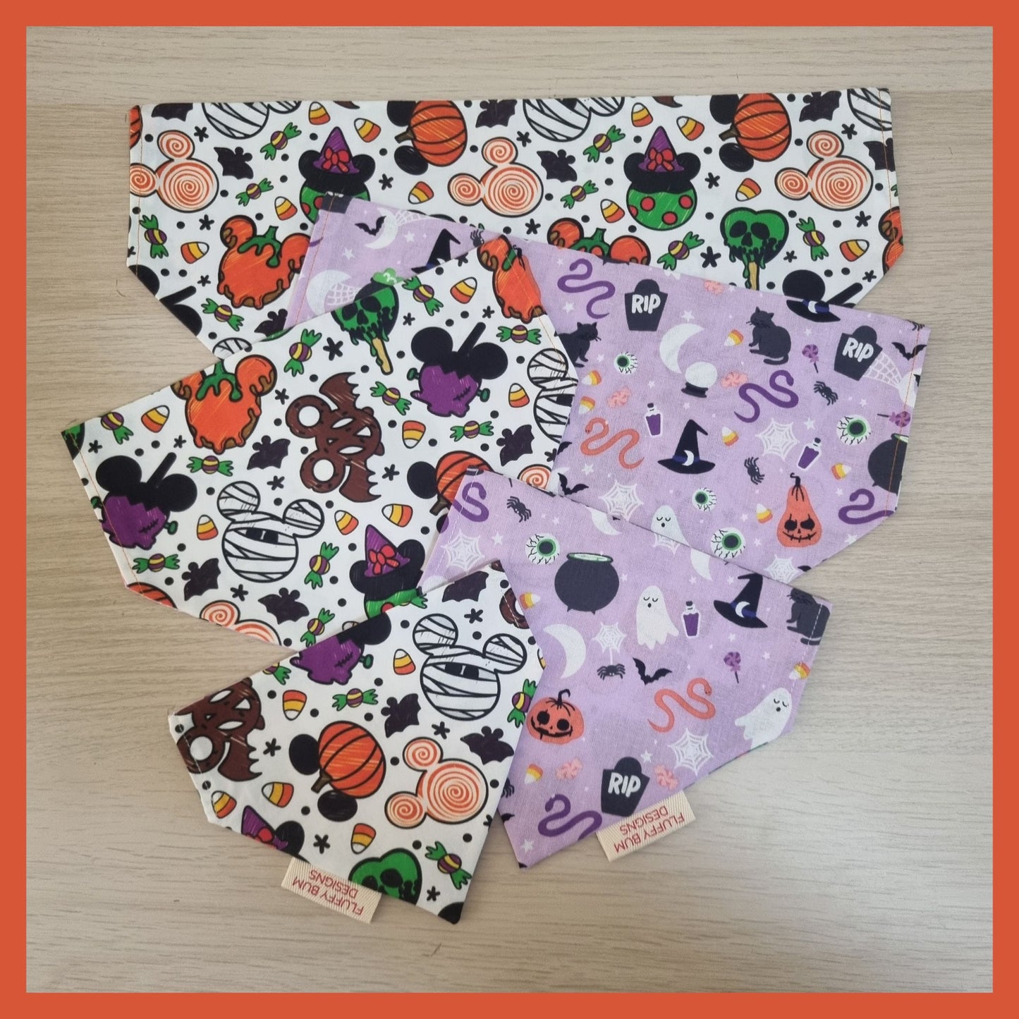 Halloween-themed pet bandanas