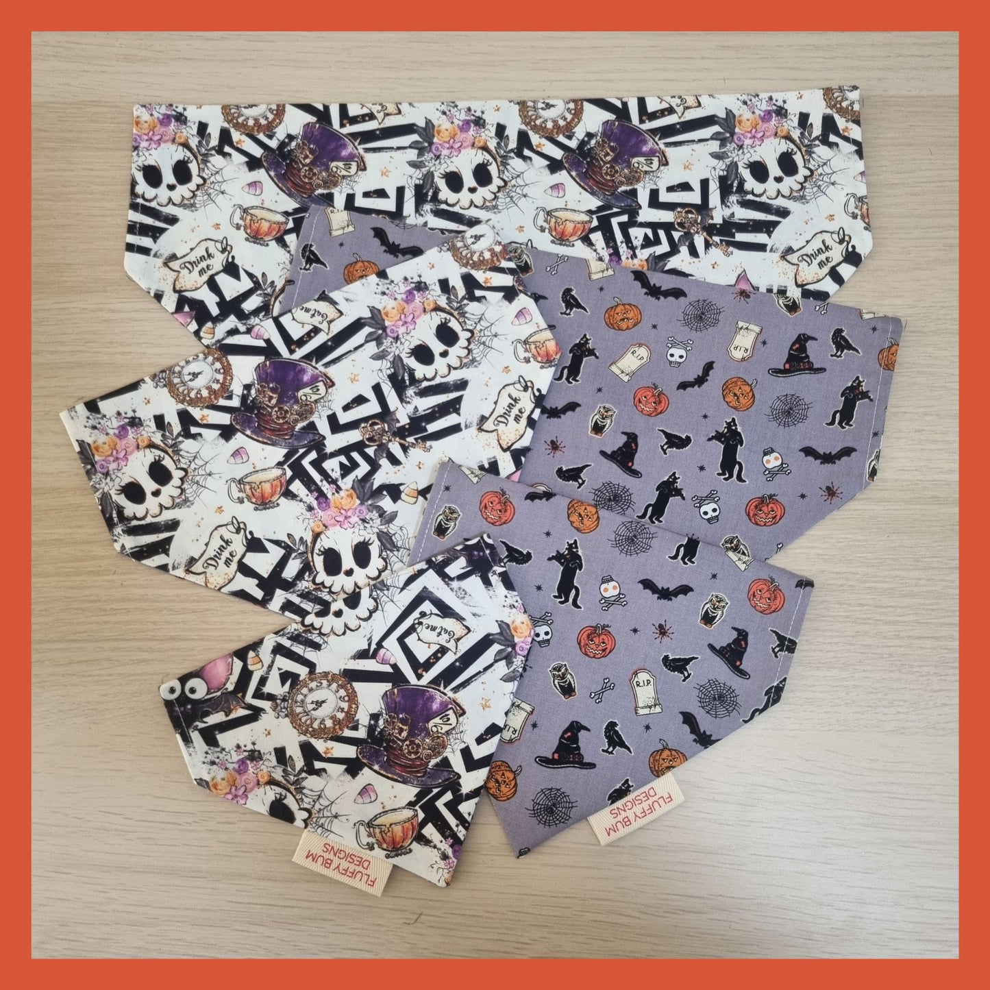 Halloween themed pet bandanas - all sizes