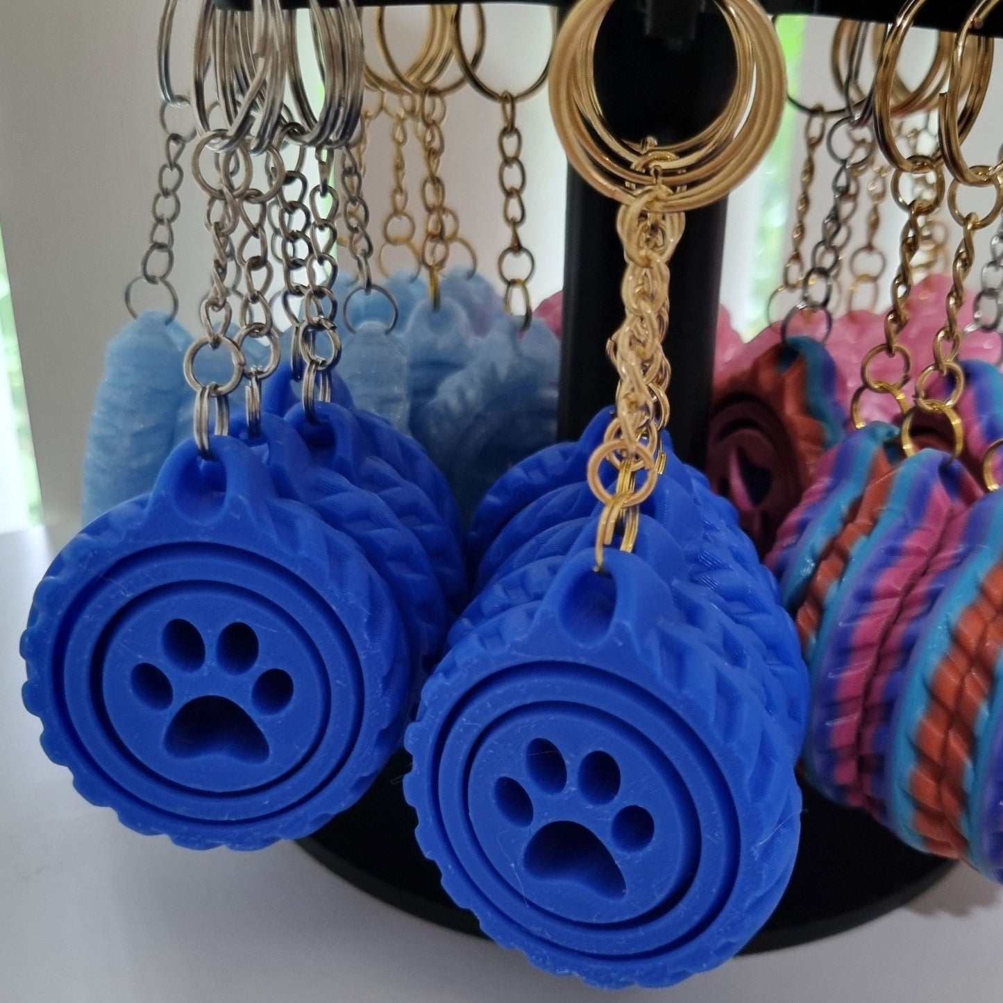 Dark Blue Paw Fidget Spinners