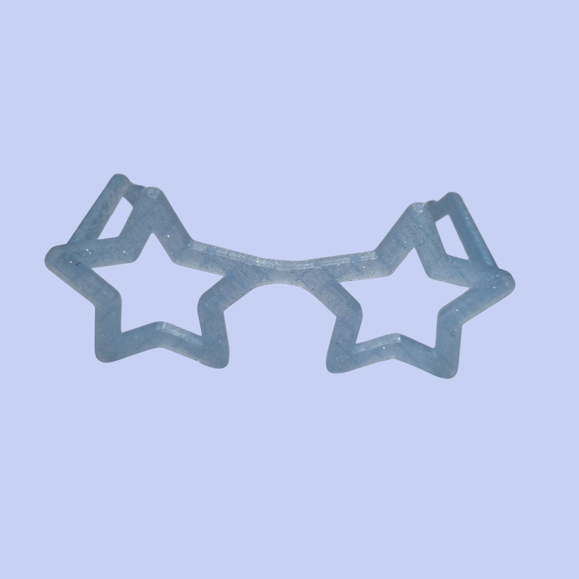 Pet Fashion Glasses - Blue Glitter Stars