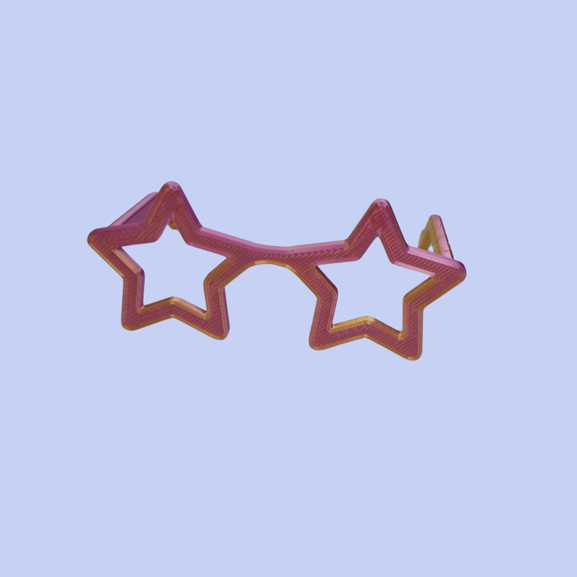 Pet Fashion Glasses - Purple/Gold Stars