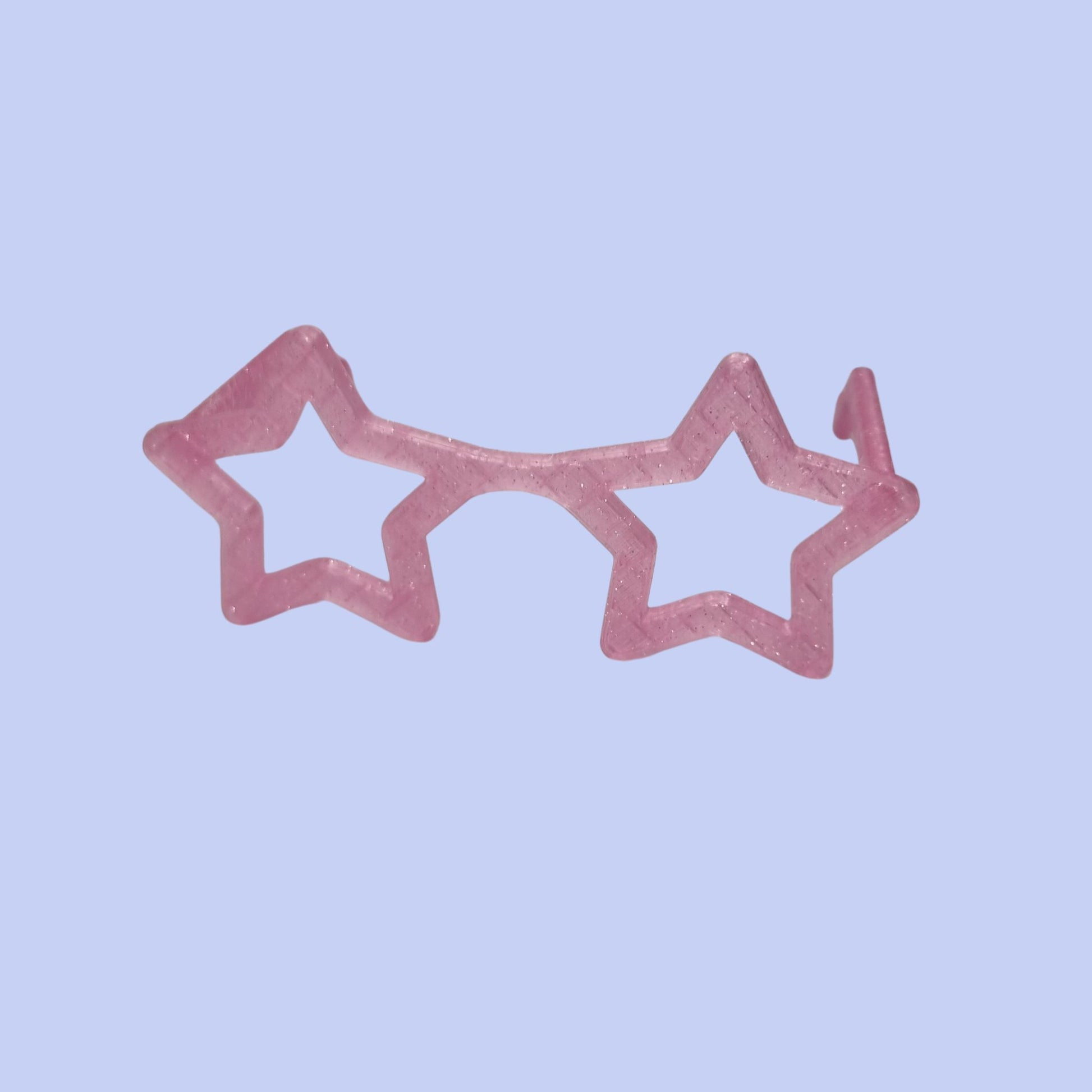 Pet Fashion Glasses - Pink Glitter Stars