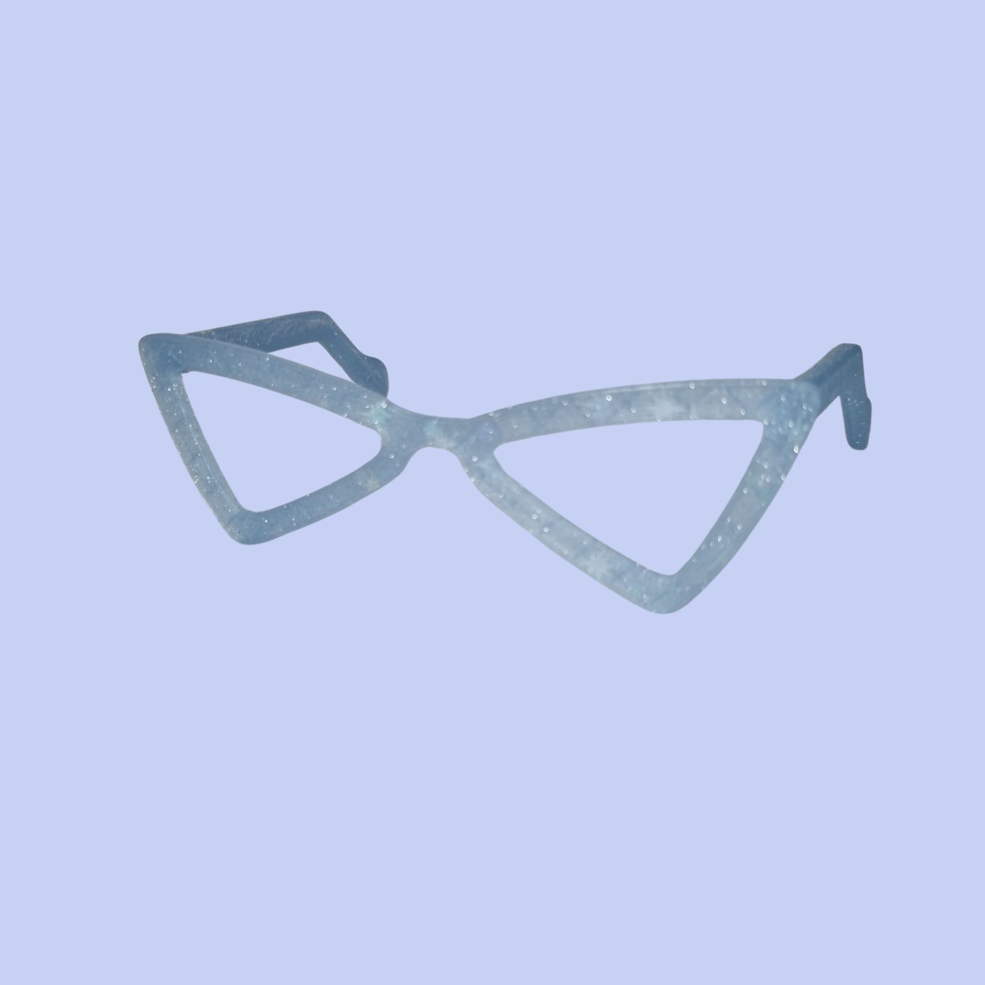 Pet Fashion Glasses - Blue Glitter Triangle