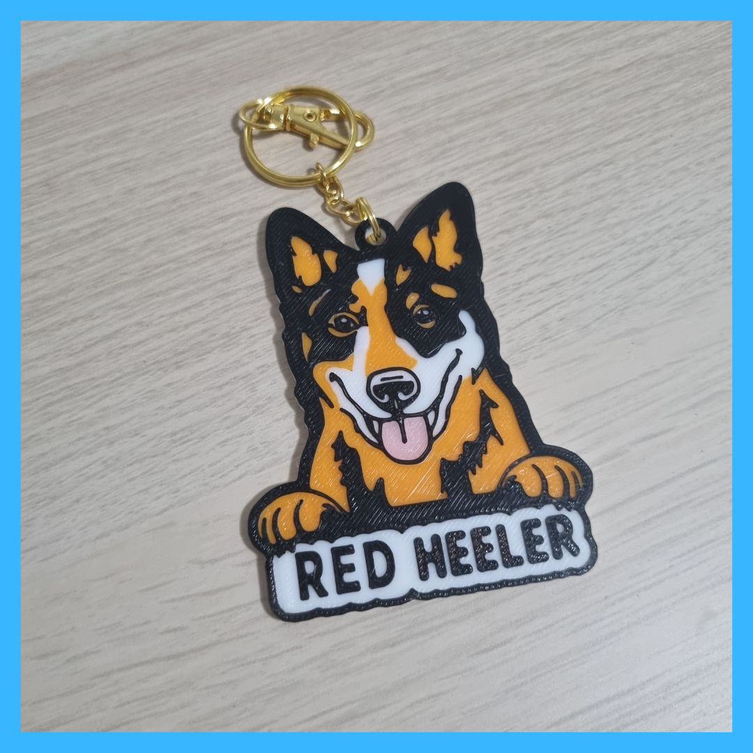 3D Printed Red Heeler Keychain