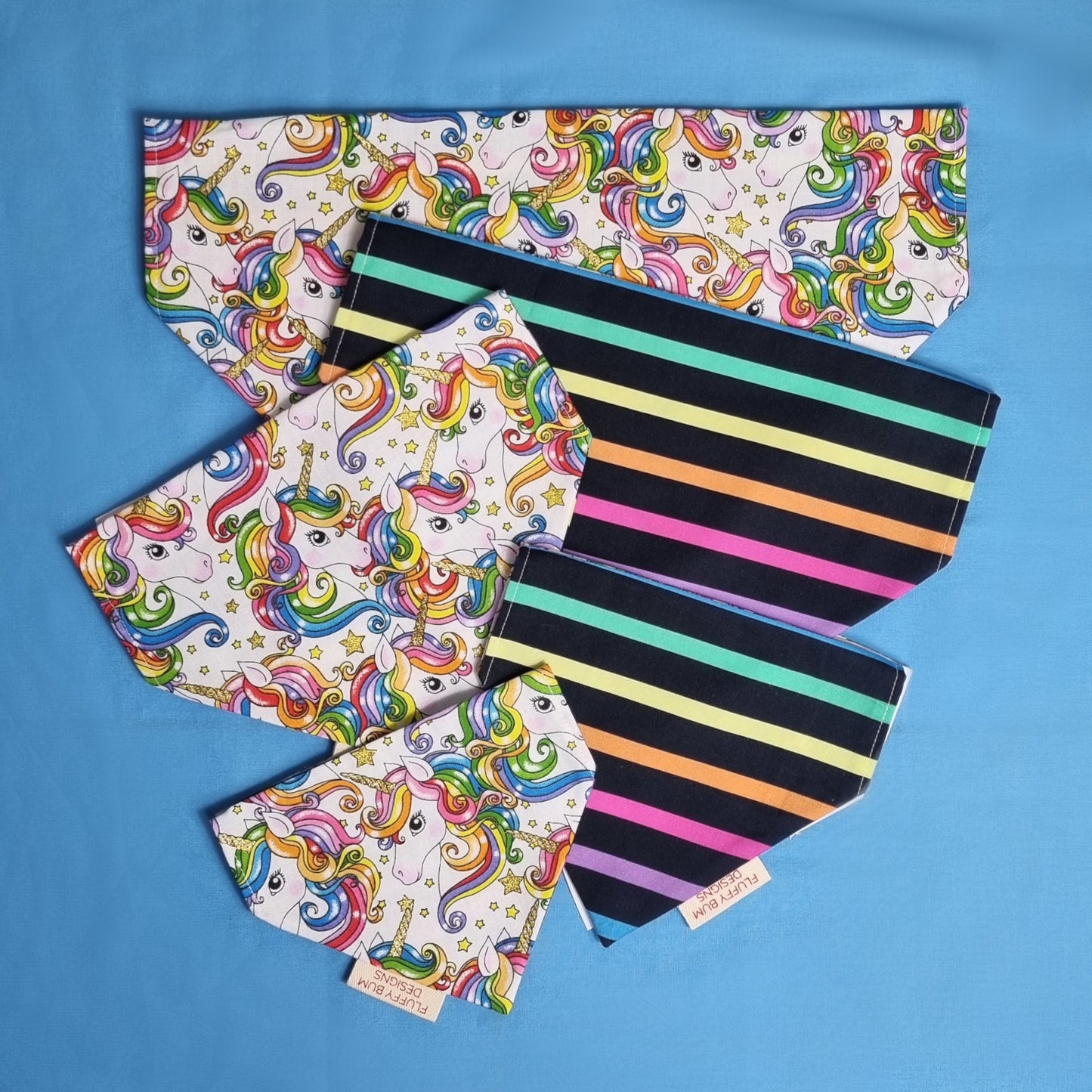 Pet Bandanas - Unicorn Design - All Sizes