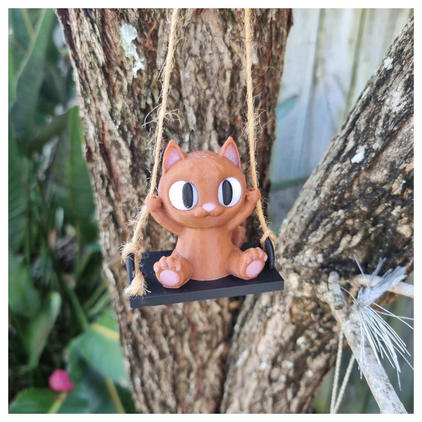 3D Printed Smooth Fur Cat on Swing