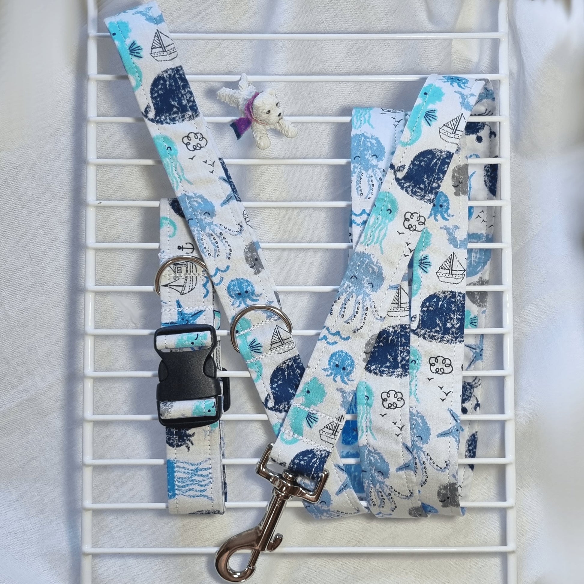 Beach Themed Dog Lead & Collar