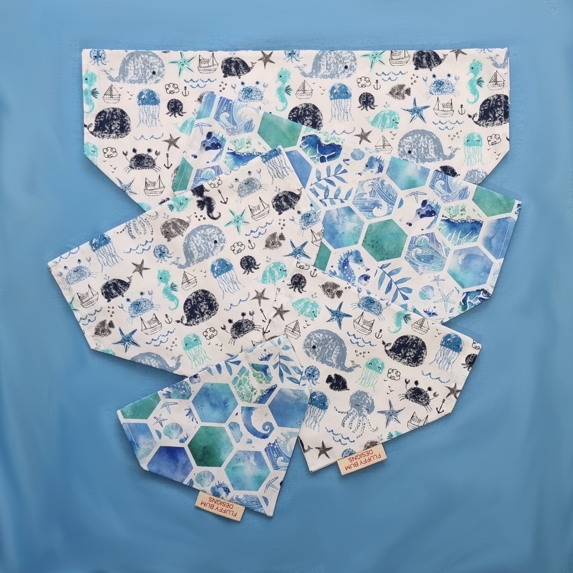 Beach Themed Pet Bandanas - All Sizes