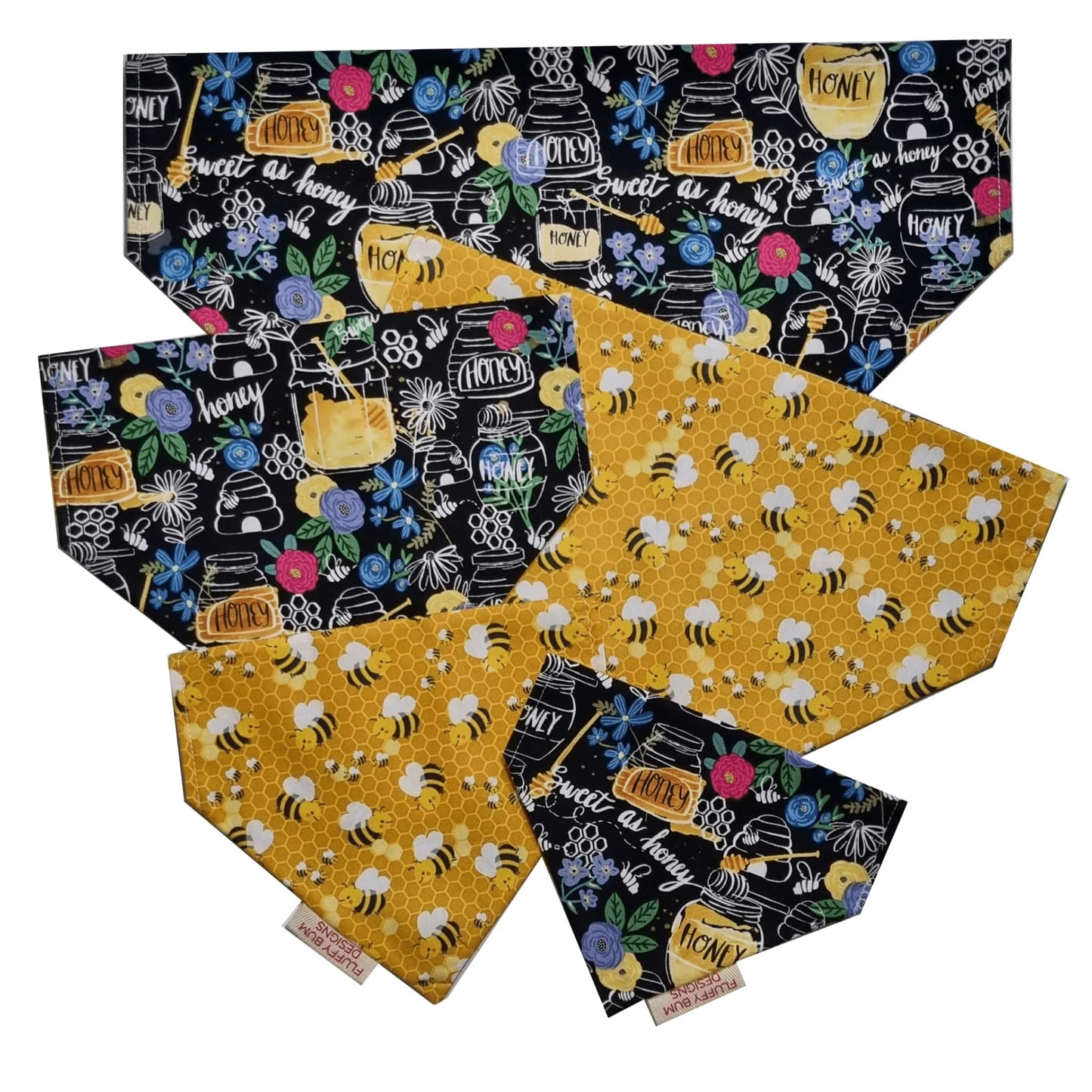 Honey & Bee Design Bandana - All Sizes