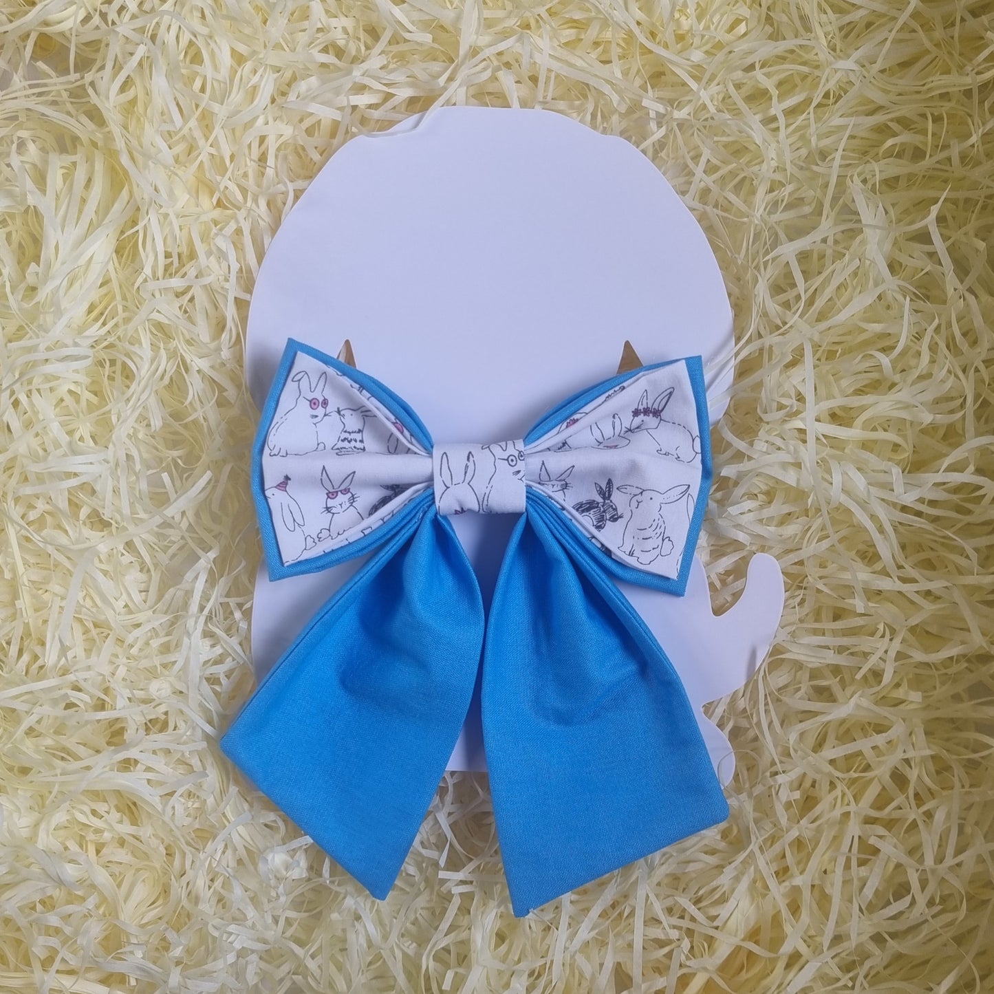 Blue Cool Bunnies Large Sailor Bowtie