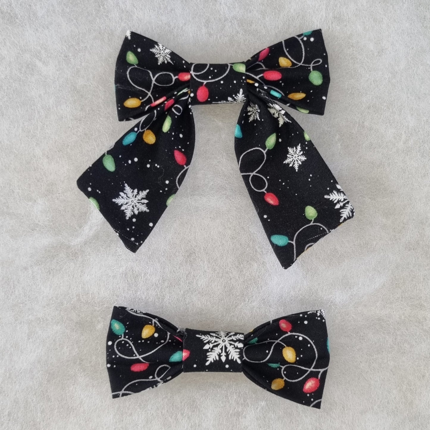 Christmas Lights Hair Bowtie - Small