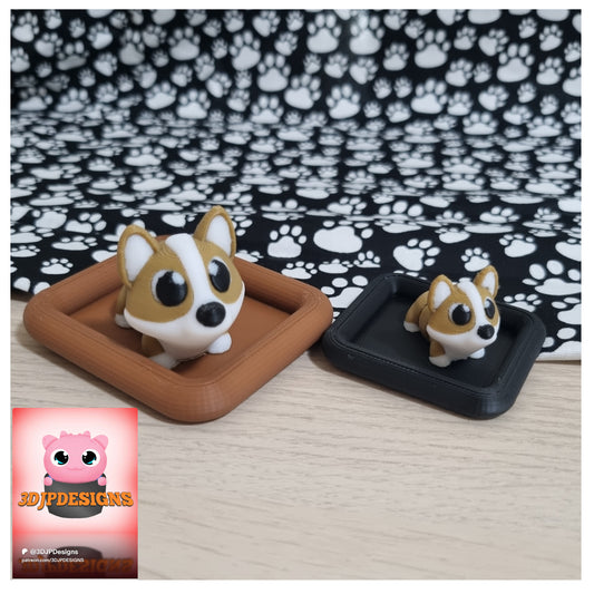 3D Printed Corgi & Bed - Both Sizes