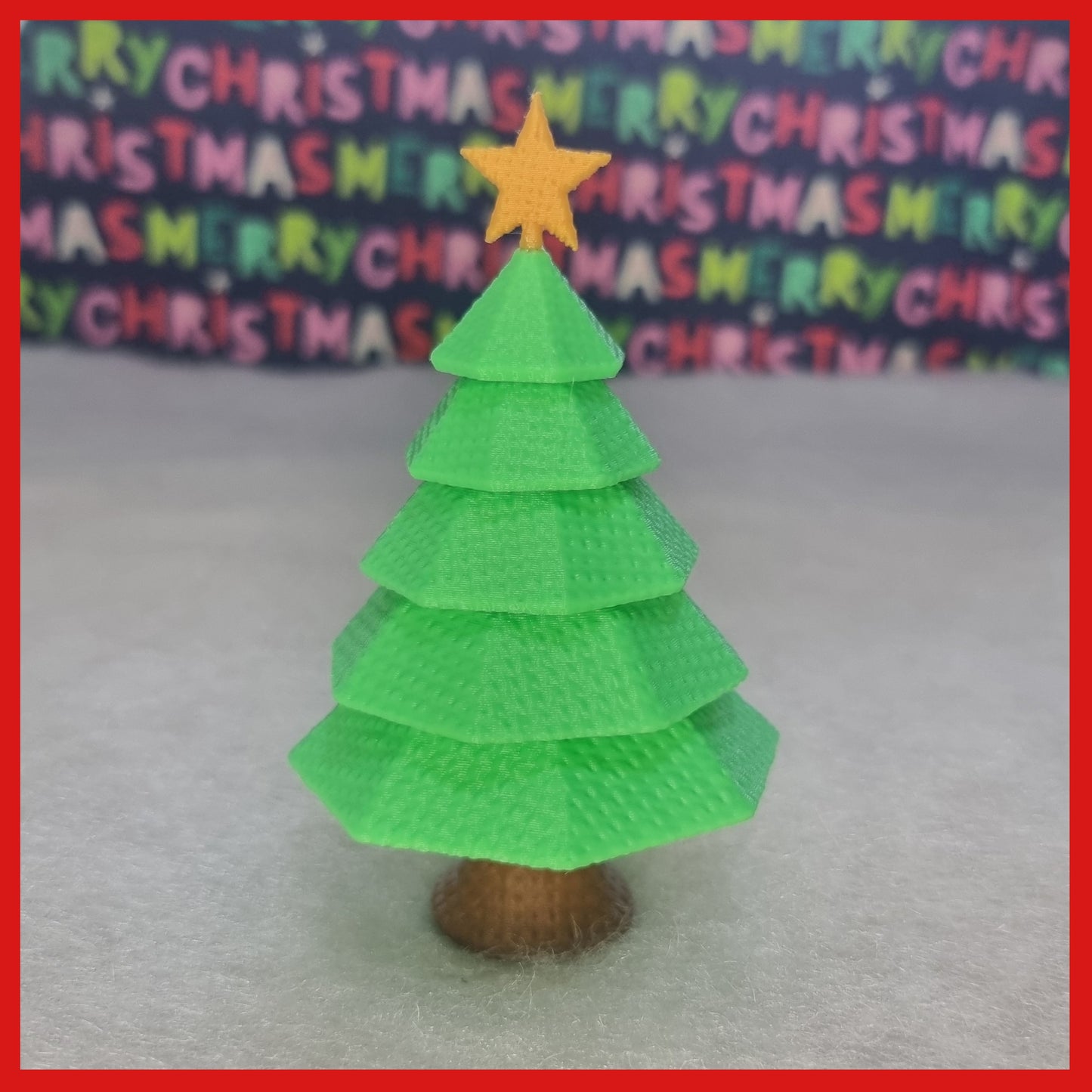 Green Christmas Crochet 3D Printed Tree's