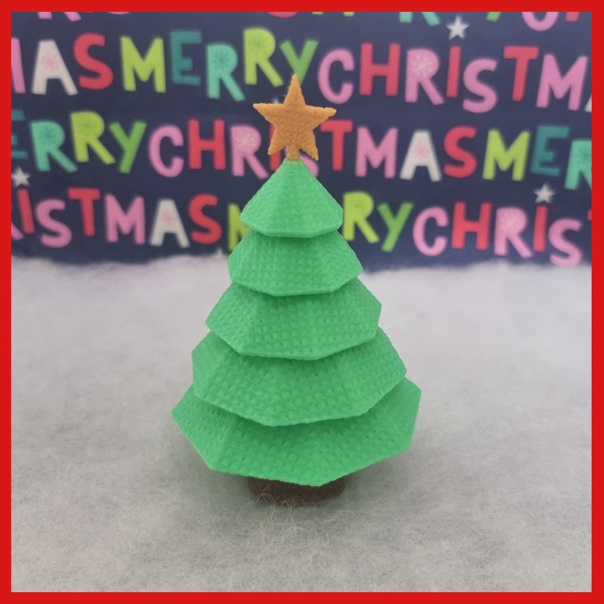 Green Christmas Crochet 3D Printed Tree's