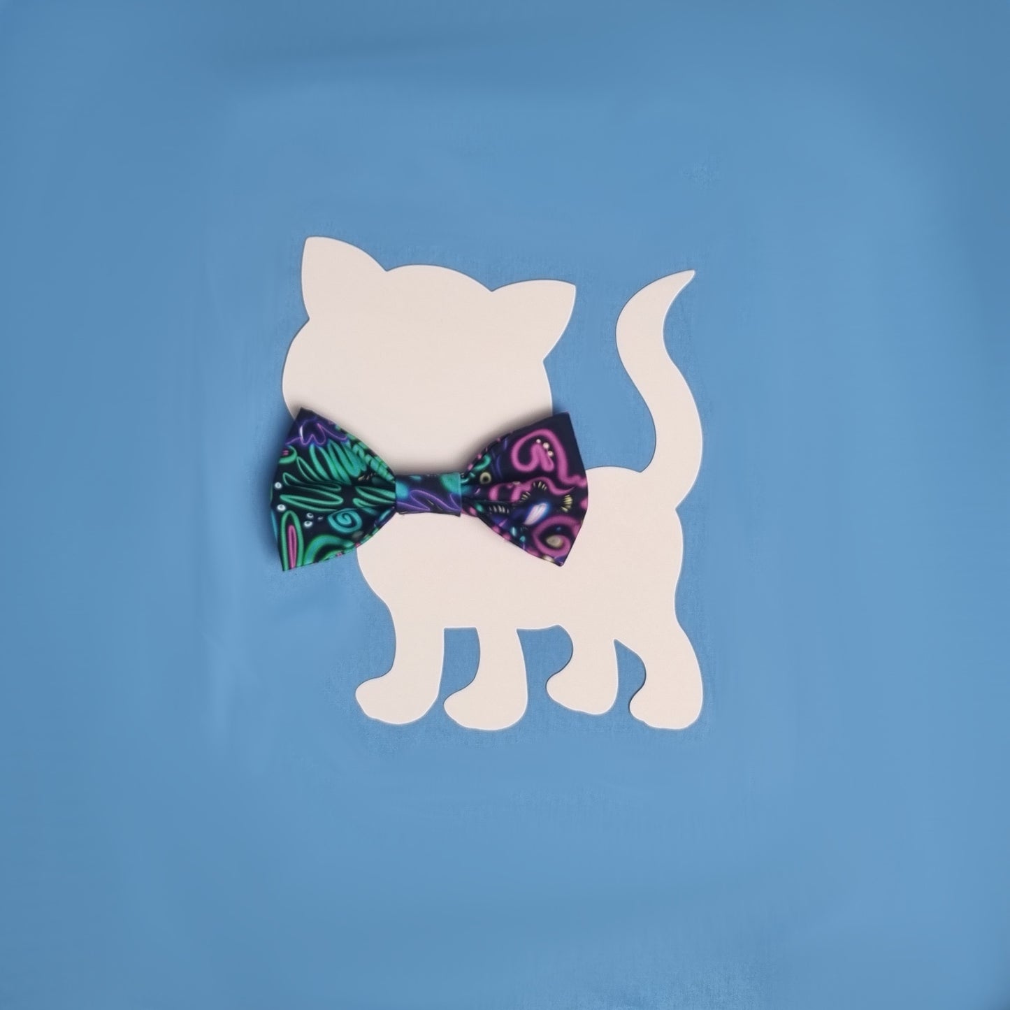 Large Bowtie with Neon Pattern