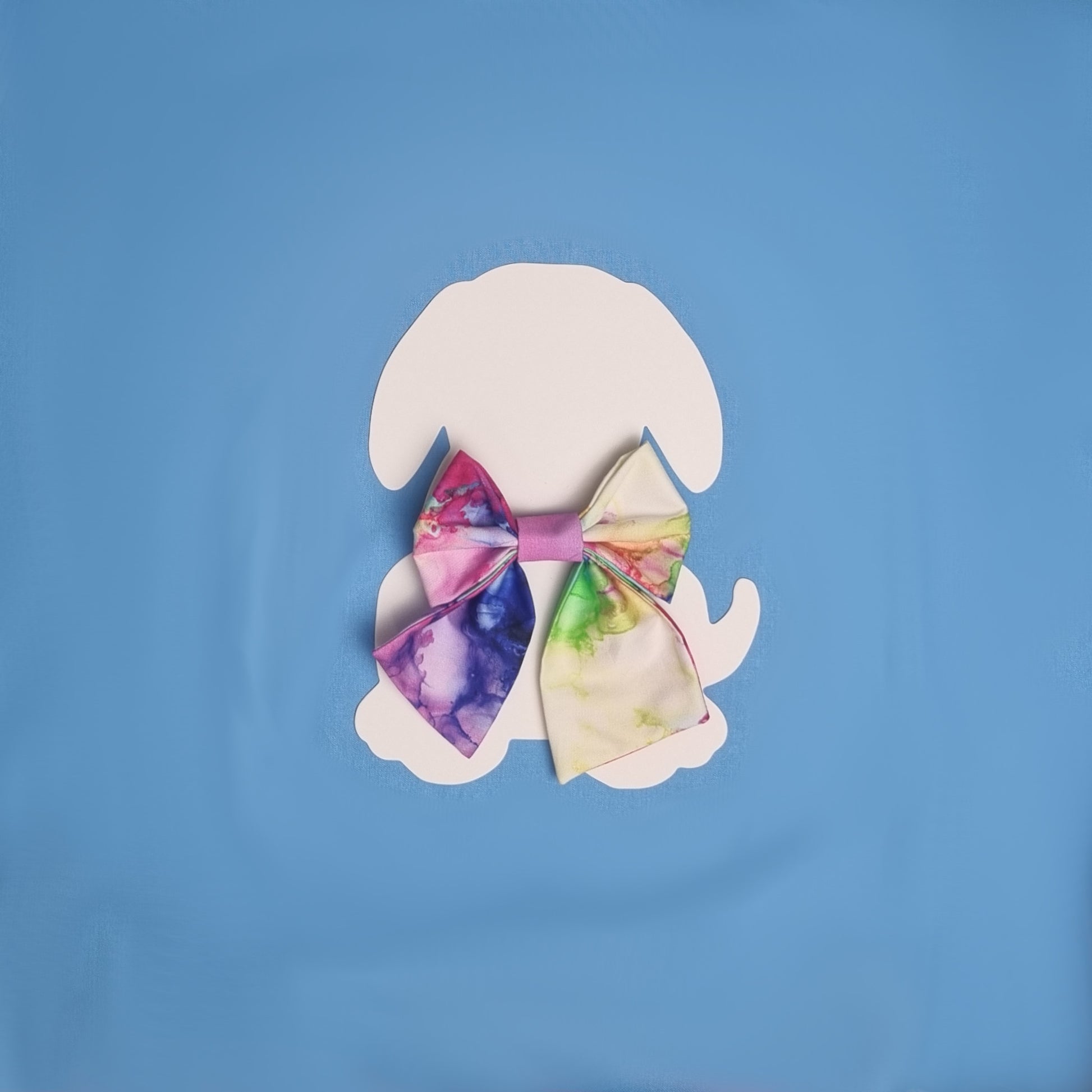 Medium Sailor Bowtie with Watercolours Pattern