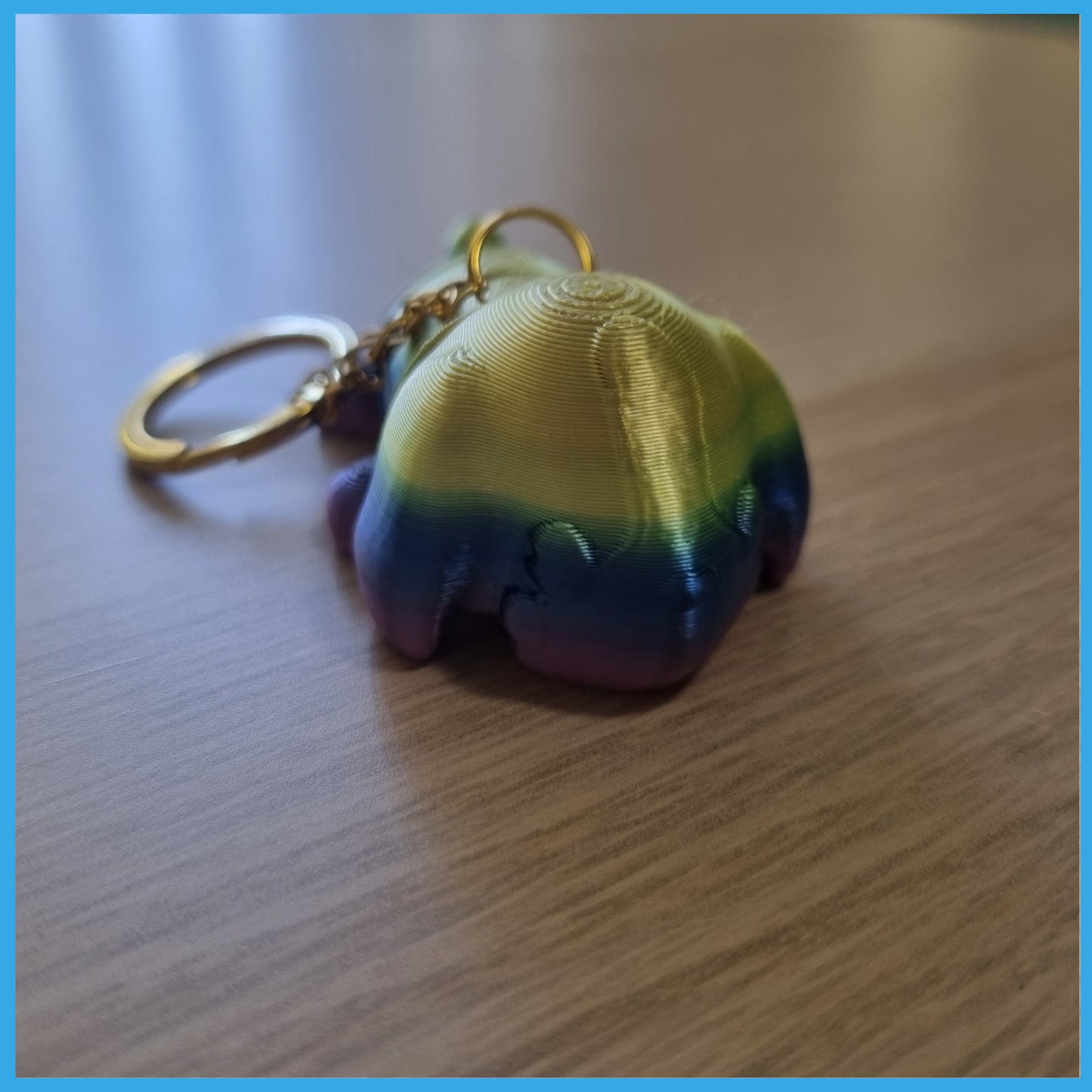 3D Print - Multicoloured Dog Keychain