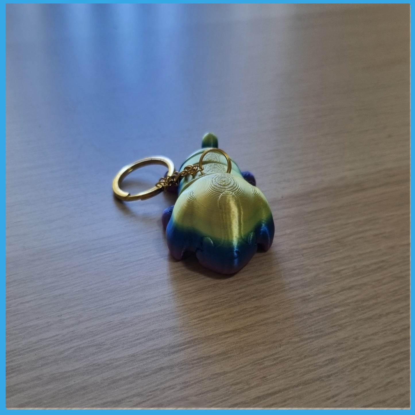 3D Print - Multicoloured Dog Keychain