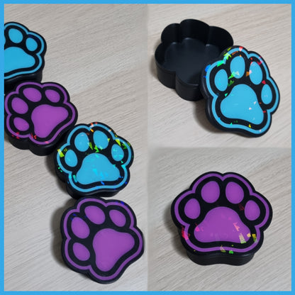 Blue & Purple Paw Print Containers