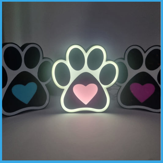 3D Print - Paw Heart Light Box