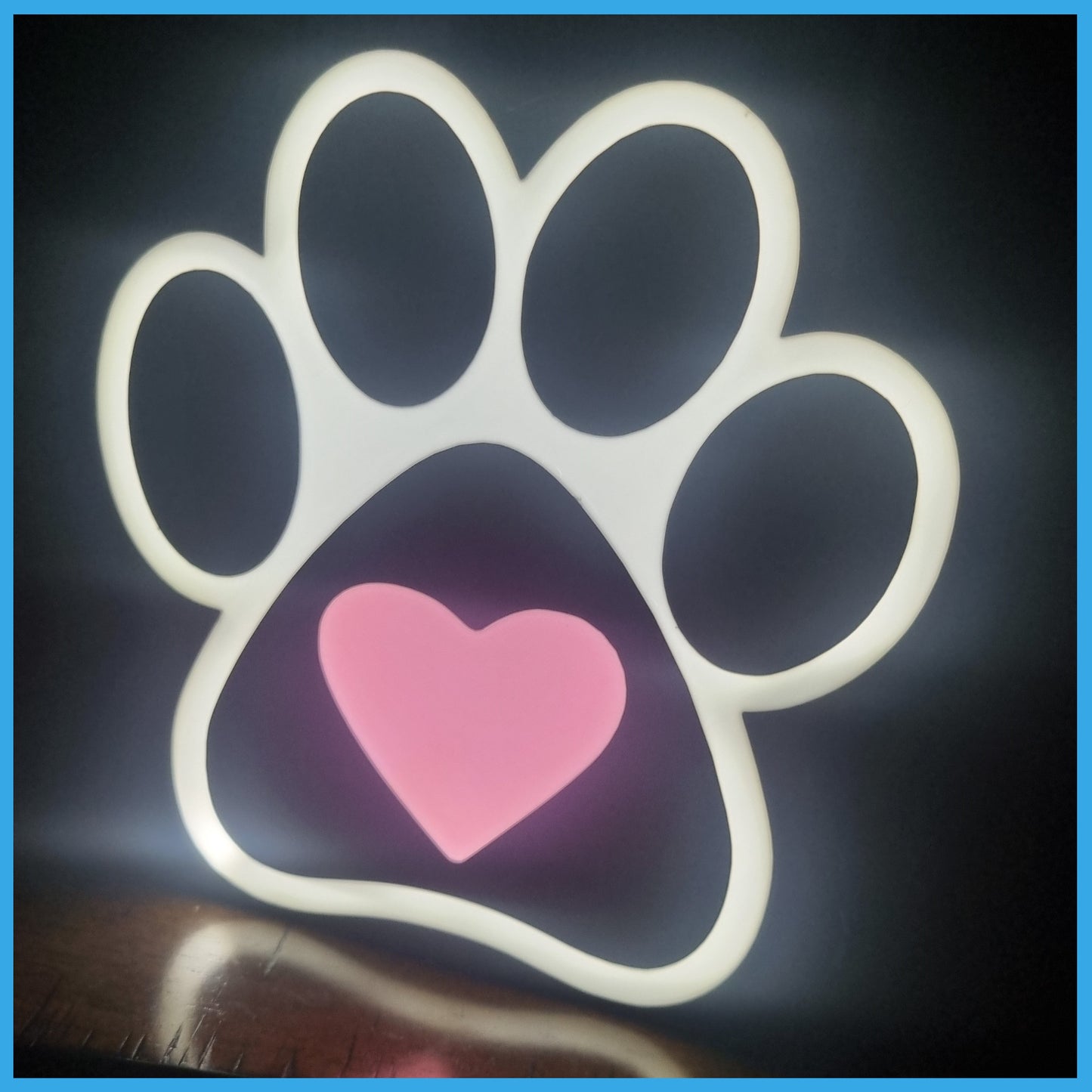 3D Print - Paw Heart Light Box