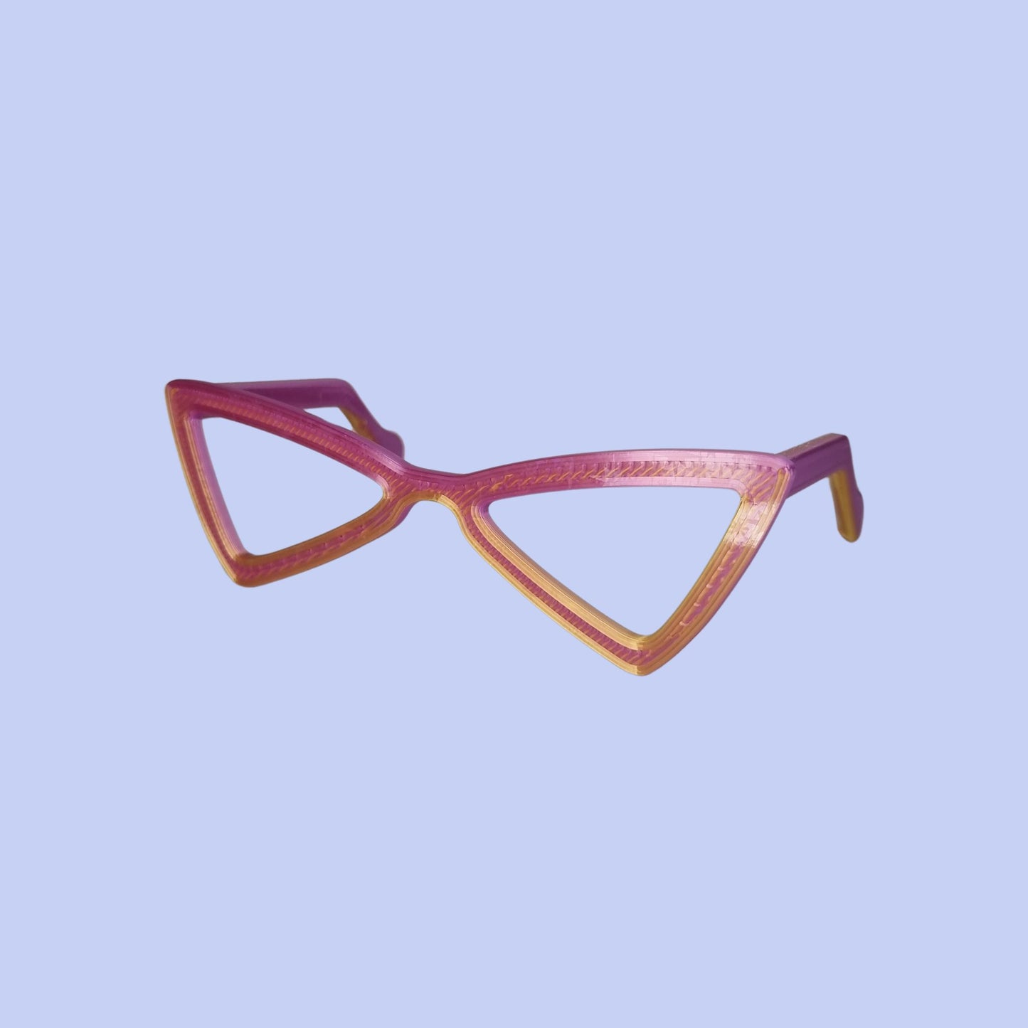 Pet Fashion Glasses - Purple/Gold Triangle