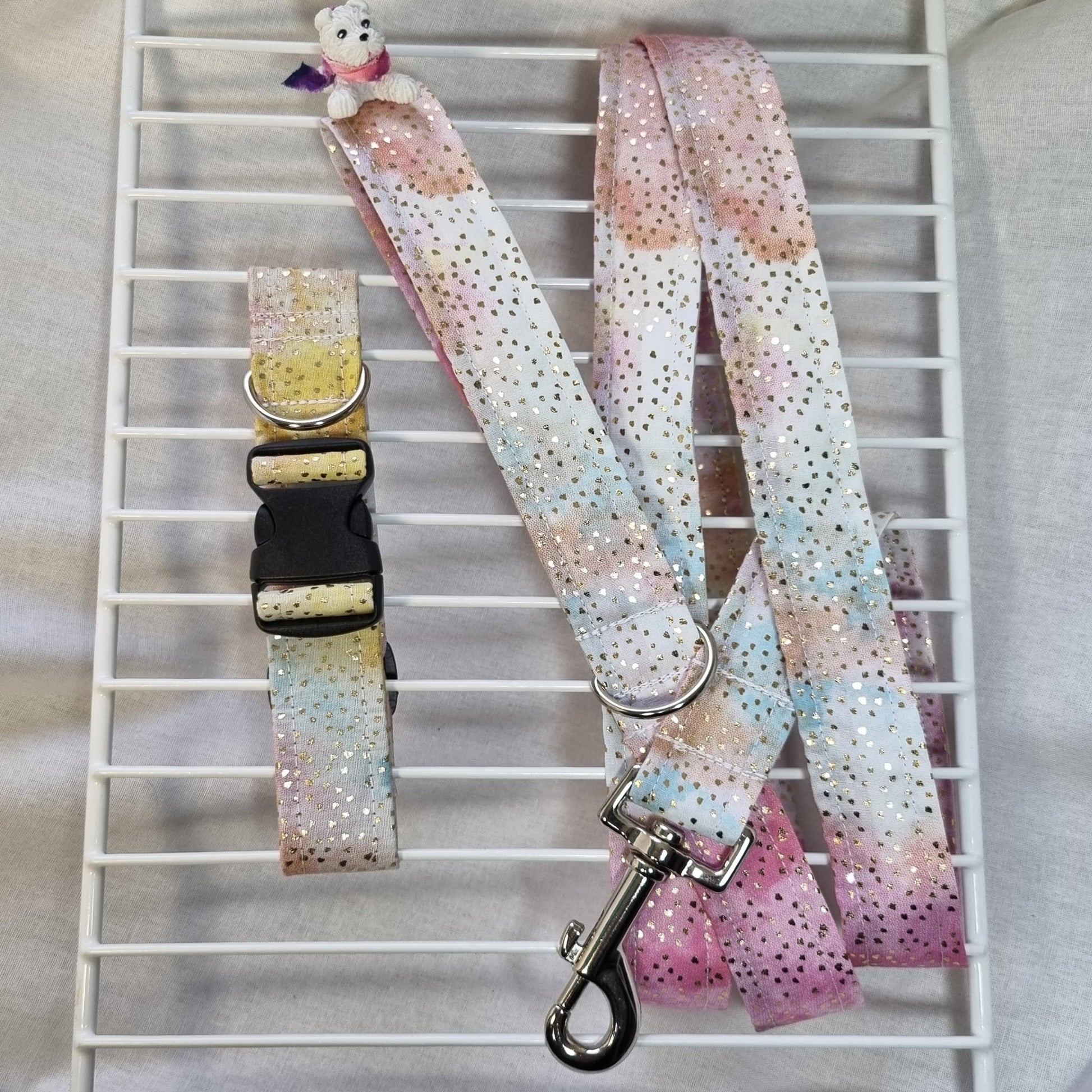 Pink Glitter Dog Leash & Collar