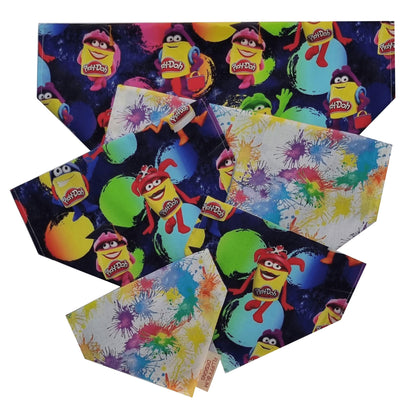 Playdoh & Colourful Splatter Bandana - All Sizes