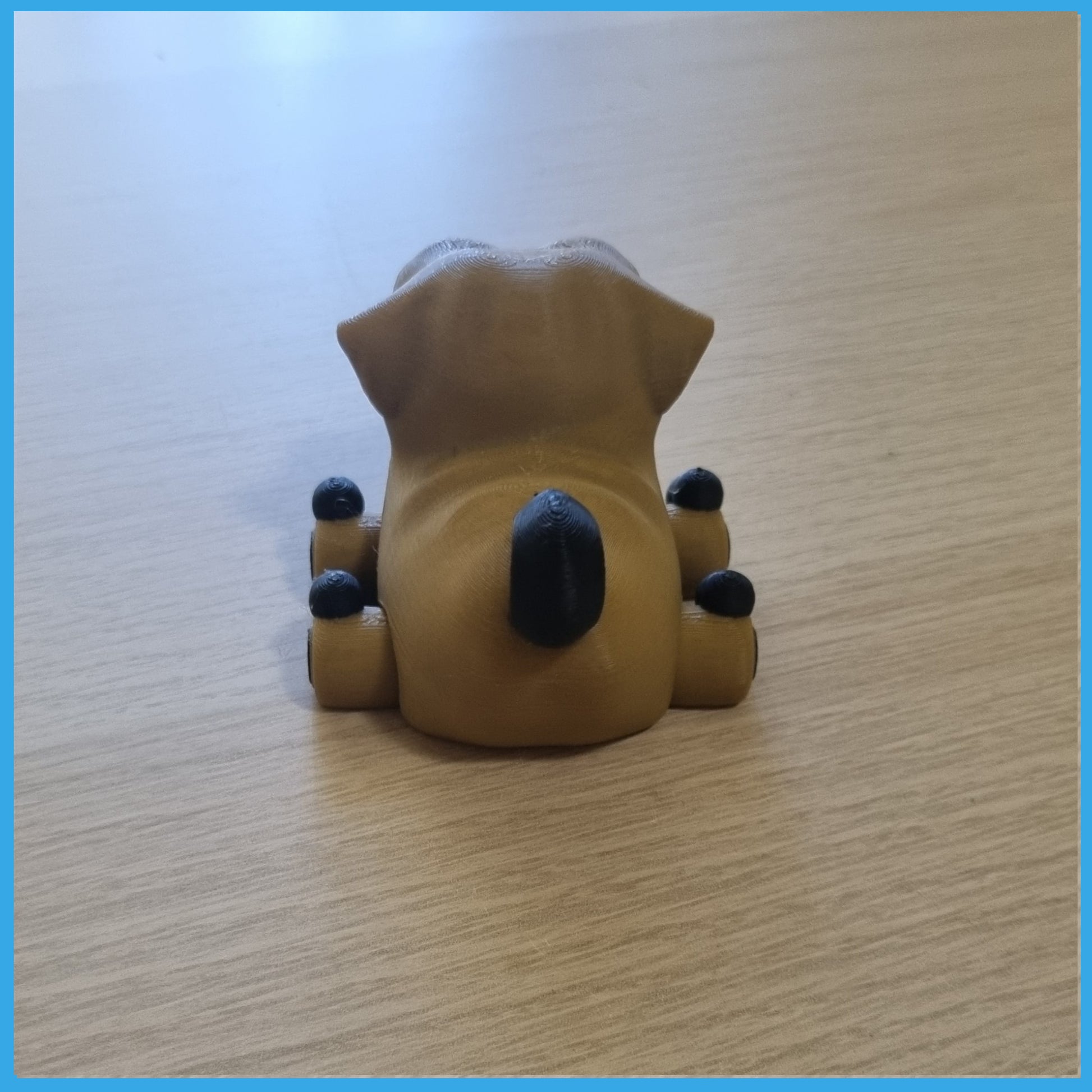 3D Printed Pug - Flexi Back View