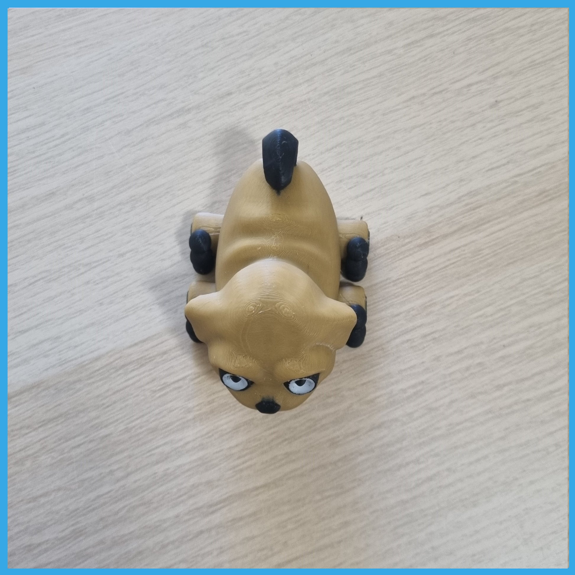 3D Printed Pug - Flexi - Top View