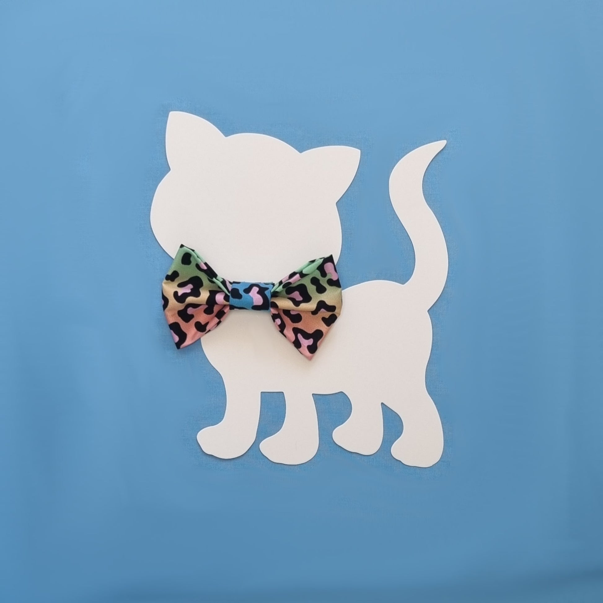 Rainbow Leopard  Bowtie - Medium