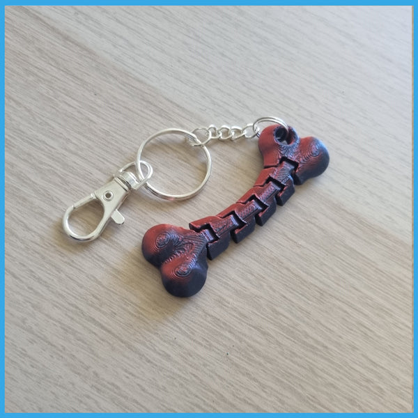 3D Print - Flexi Dog Bone - Keychain – Fluffy Bum Designs