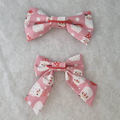 Santa Baby Hair Bowties - back of bowtie showing hair ties