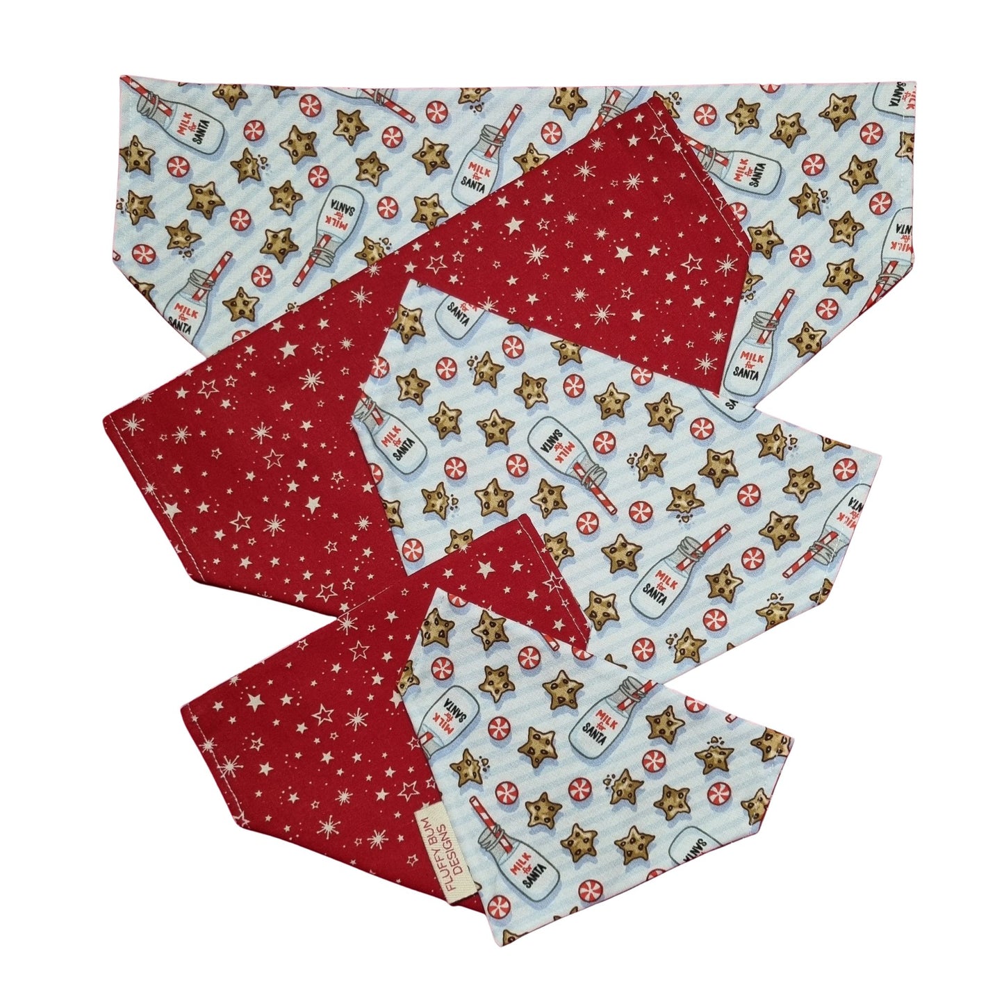 Santa's Milk & Cookies Pet Bandanas - All Sizes