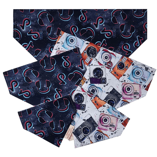 Tik Tok and Camera Design Bandana - All Sizes