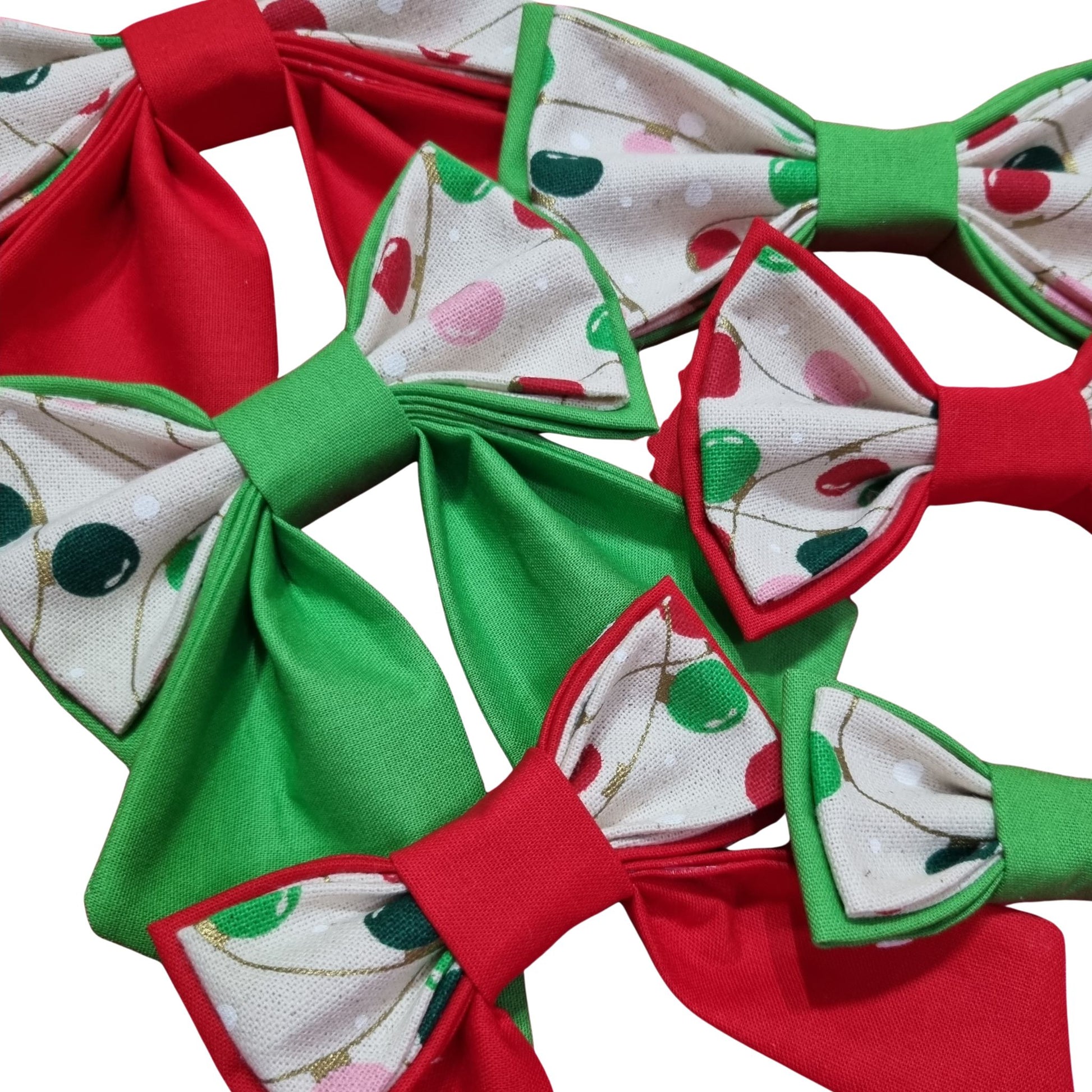 Christmas Baubles Pet Bowties