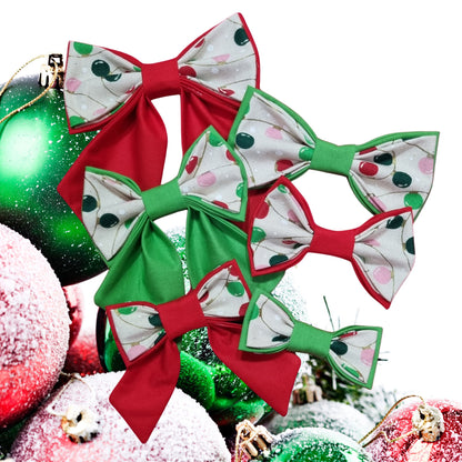 Christmas Baubles Pet Bowties All Sizes/Styles