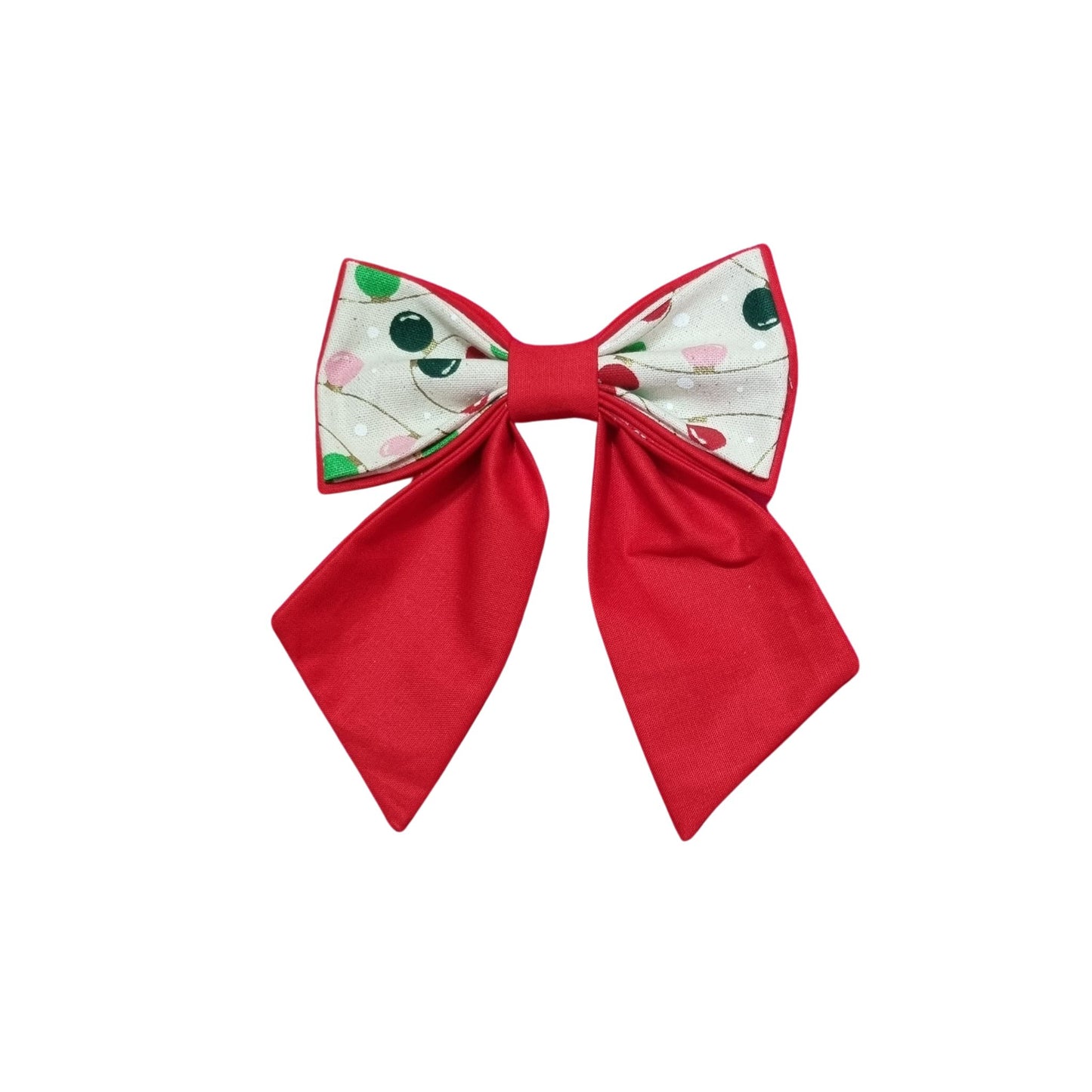 Christmas Baubles Pet Bowtie - Large Sailor