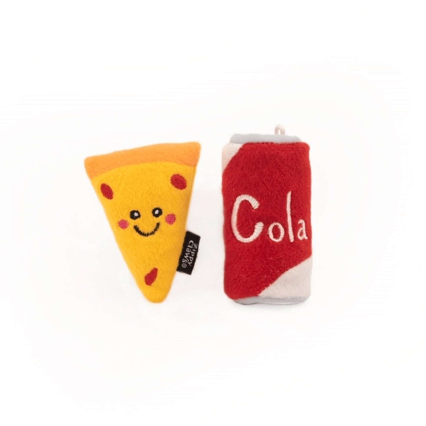 Plush Cat Toy - Pizza and Cola Front