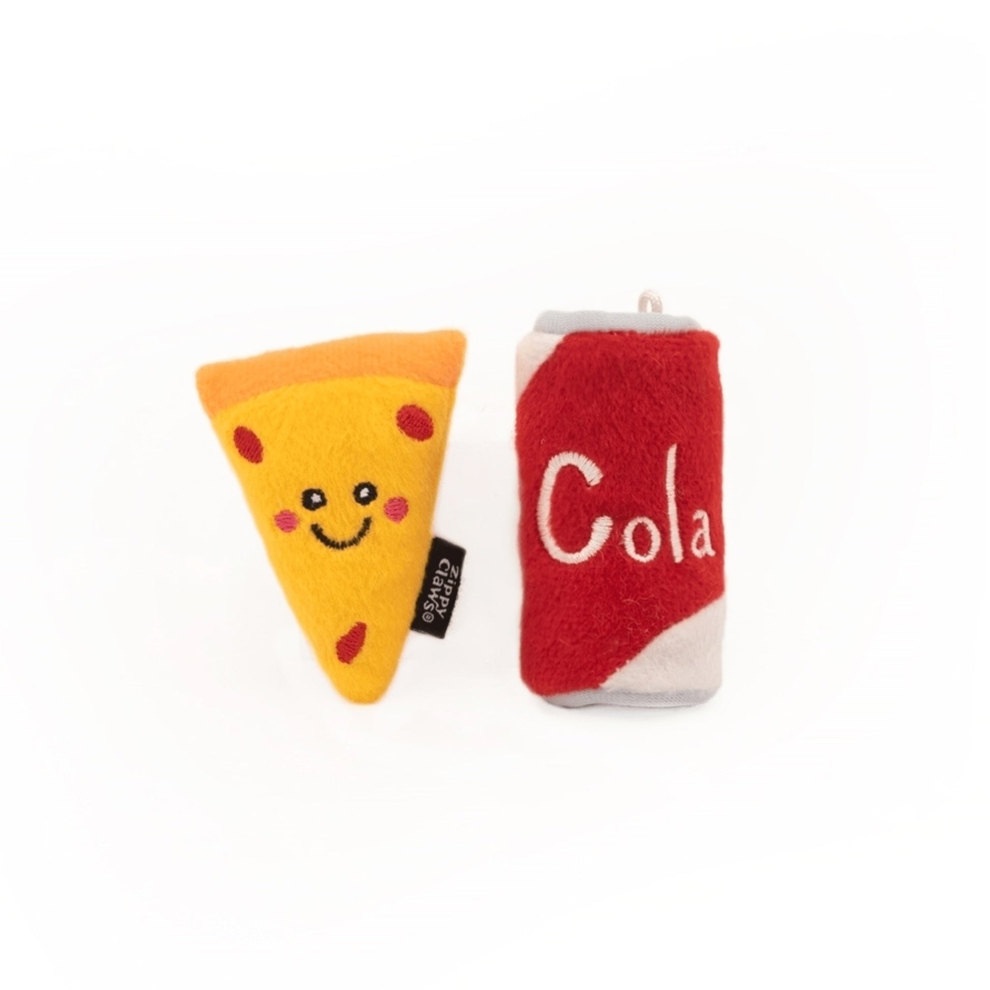 Plush Cat Toy - Pizza and Cola Front