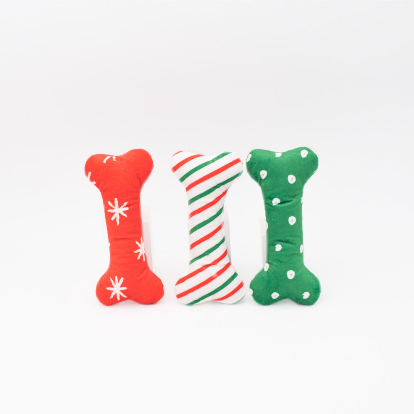 Dog Toy | Zippy Paws - Holiday Patterned Bones