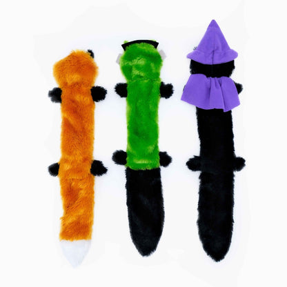 Zippy Paws 3-Pack Halloween Themed Long Animal Dog Toys - Back View